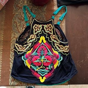 Free People embroidered tank top